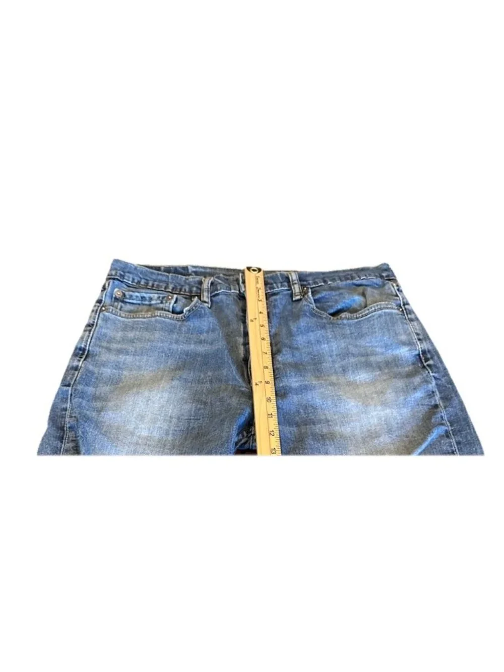 Levi's 502™ Regular Straight Leg Blue Jeans Unisex 34x26 Naturally Distressed